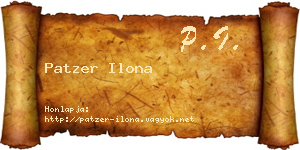 Patzer Ilona névjegykártya